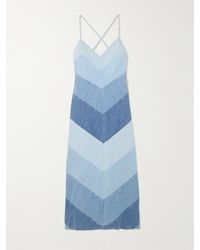 Zimmermann - Tallow Maxikleid Aus Denim - Lyst