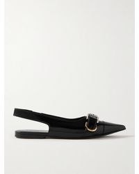 Givenchy - Voyou Flache Slingback-Schuhe Mit Spitzer Kappe Aus Leder Mit Schnalle - Lyst