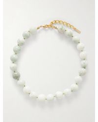 Jennifer Behr - Louisa-Plated Jade Necklace - Lyst