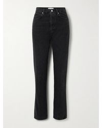 FRAME - The Vertical High-Rise Straight-Leg Jeans - Lyst