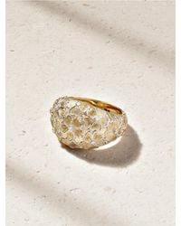 Yvonne Léon - Bague Dôme Fleurie 9-Karat And Diamond Ring - Lyst