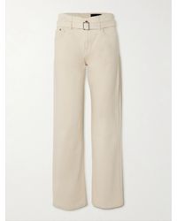 Proenza Schouler - Ellsworth Belted High-rise Straight-leg Jeans - Lyst