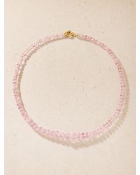 Irene Neuwirth - Beaded 18-Karat Morganite Beaded Necklace - Lyst
