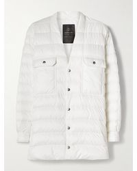 Rick Owens - Moncler Webbing-Trimmed Quilted Shell Down Jacket - Lyst