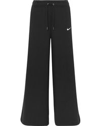 Nike Pantalon De Survêtement Large En Jersey De Coton Mélangé - Noir
