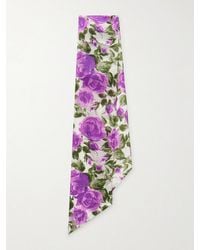 Chloé - Floral-Print Silk-Georgette Scarf - Lyst