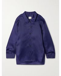 KHAITE - Herschel Oversized Silk-Organza Shirt - Lyst