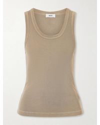 Agolde - Poppy Ribbed Stretch Organic Cotton And Tencel-Blend Jersey Tank - Lyst
