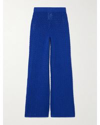 Escvdo - Espina Crocheted Cotton Flared Pants - Lyst