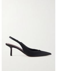 Neous - Moriah Lace-Trimmed Twill Slingback Pumps - Lyst