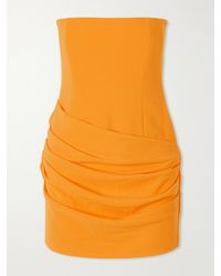 Alex Perry - Strapless Draped Crepe Mini Dress - Lyst