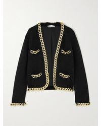 Tory Burch - Kendra Chain-Trimmed Wool-Blend Cardigan - Lyst