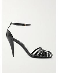 Givenchy - Cage Patent-Leather Sandals - Lyst