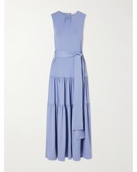 Altuzarra - Liza Belted Tiered Gathered Jersey Maxi Dress - Lyst
