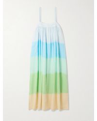 lemlem - Eda Striped Cotton-Gauze Midi Dress - Lyst