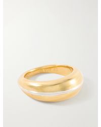 LIE STUDIO - The Jil 18-Karat-Plated Sterling Ring - Lyst
