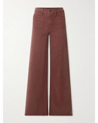 Mother - The Patch Pocket Undercover Sneak High-Rise Wide-Leg Jeans - Lyst