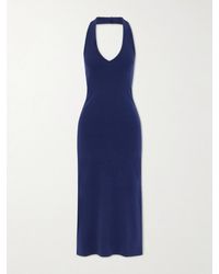 Nili Lotan - Stevie Cotton-Jersey Halterneck Midi Dress - Lyst