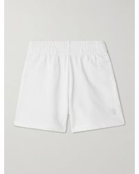 Anine Bing - Kam Shorts Aus Baumwoll-Jersey Mit Stickerei - Lyst