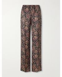 Dries Van Noten - Floral-Print Crepe Straight-Leg Pants - Lyst