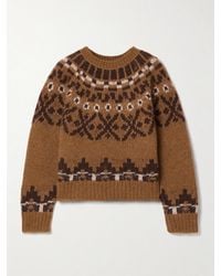 FRAME - Pullover Aus Einer Alpakawollmischung Mit Fair-Isle-Muster - Lyst