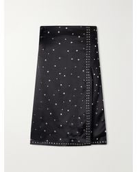 Wales Bonner - Cosmic Embellished Satin Midi Skirt - Lyst