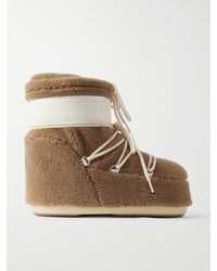 Moon Boot - Icon Low Schneestiefel Aus Fleece Mit Nylon-Besatz - Lyst