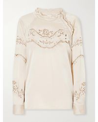 Isabel Marant - Enelia Broderie Anglaise Silk-Blend Blouse - Lyst