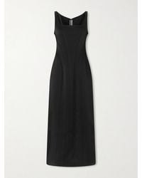 Another Tomorrow - Paneled Satin Midi Dress - Lyst