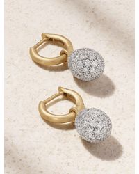 Irene Neuwirth - Small Puffed 18-Karat And Diamond Hoop Earrings - Lyst