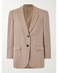 Brunello Cucinelli - Linen And Wool-Blend Blazer - Lyst