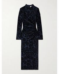 Sea - Robe Midi En Velours Dévoré Alia - Lyst