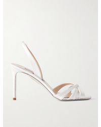 Aquazzura - Tati 85 Satin Slingback Sandals - Lyst