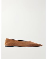 Saint Laurent - Woven Leather Ballet Flats - Lyst