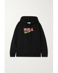 MM6 by Maison Martin Margiela Printed Cotton-jersey Hoodie - Black