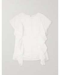 Chloé - Ruffled Ramie Top - Lyst
