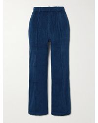 Suzie Kondi - Fili Kick Cropped Cotton-Blend Terry Flared Pants - Lyst