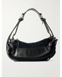 Isabel Marant - Maia Snake-Effect Leather-Trimmed Suede Shoulder Bag - Lyst