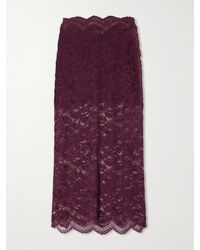 Rabanne - Bead-Embellished Lace Midi Skirt - Lyst
