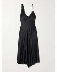 Isabel Marant - Ayrich Asymmetrical Eyelet-Embellished Silk Midi Dress - Lyst