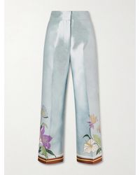 ALÉMAIS - Alfie Floral-Print Recycled Taffeta Wide-Leg Pants - Lyst
