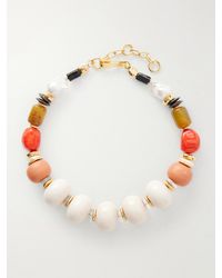Lizzie Fortunato - Ilios-Plated-Stone Necklace - Lyst