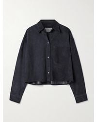 Twp - Little Big Joe Cropped Suede Shirt - Lyst