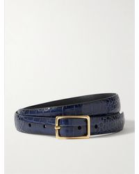 Anderson's - Gürtel Aus Leder Mit Krokodileffekt - Lyst