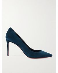 Christian Louboutin - Kate 85 Suede Point-Toe Pumps - Lyst