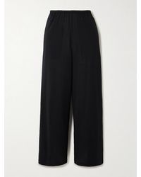 TOTEME - Silk And Organic Cotton-Blend Jersey Pants - Lyst