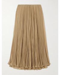 Ralph Lauren - Jordyn Midirock Aus Plissiertem Chiffon - Lyst