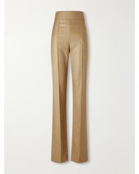 Valentino Garavani - Wool And Silk-Blend Straight-Leg Pants - Lyst