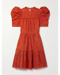 Ulla Johnson - Simone Tiered Broderie Anglaise Cotton Dress - Lyst