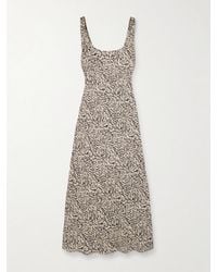 RIXO London - Bondi Printed Crepe De Chine Midi Dress - Lyst